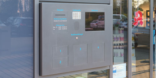 Abholstation Bild der Abholstation an der Apotheke