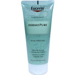 Eine Tube Eucerin Dermopure Waschpeeling für unreine Haut.